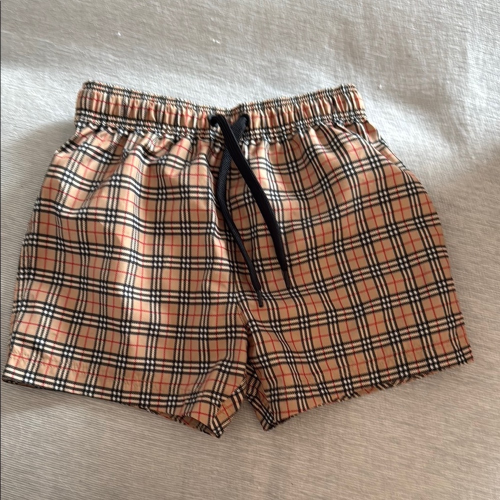 Burberry Plaid Patterned Shorts with Drawstring